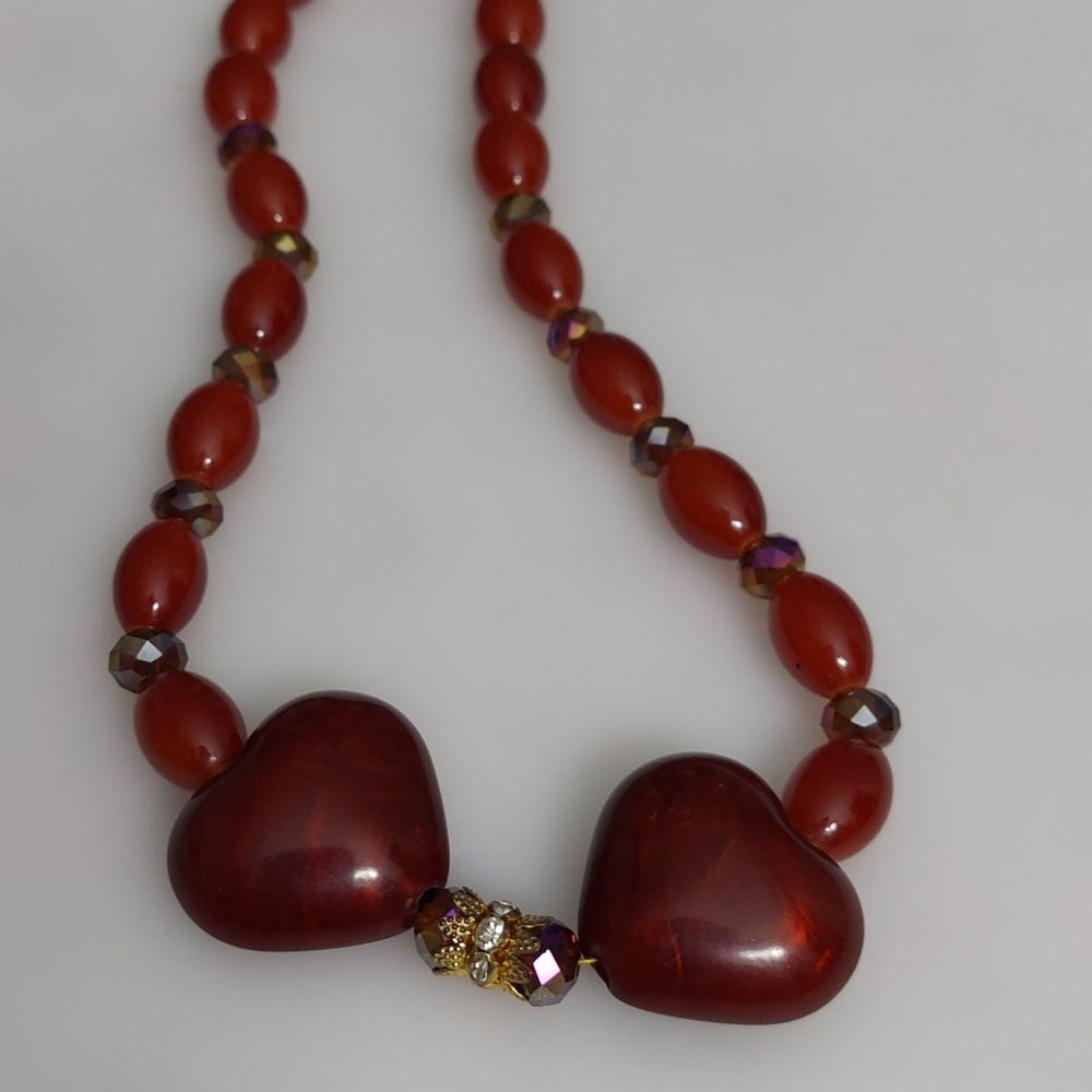 Handmade hearts necklace - Picture 2 of 10